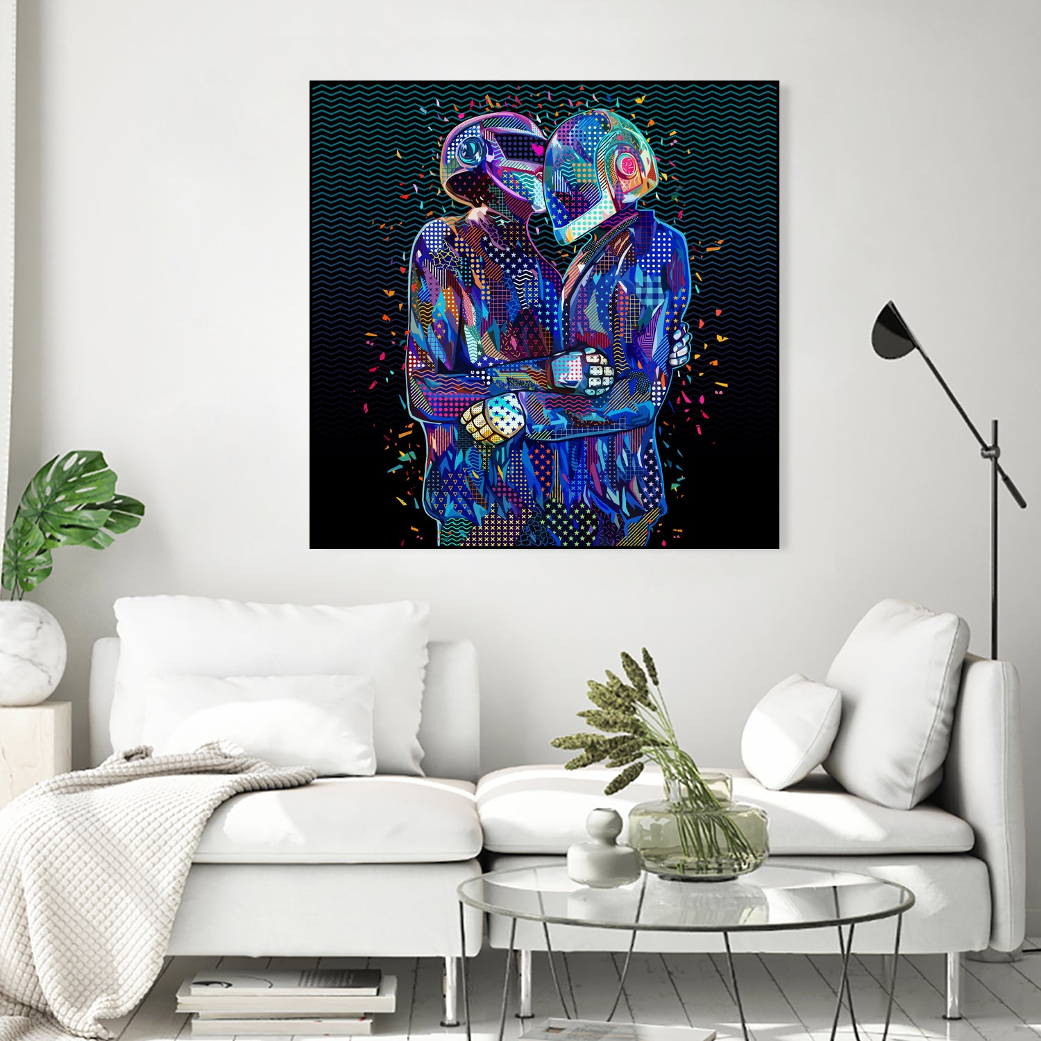 Pop Daft Punk by Alessandro Pautasso on GIANT ART - black digital painting