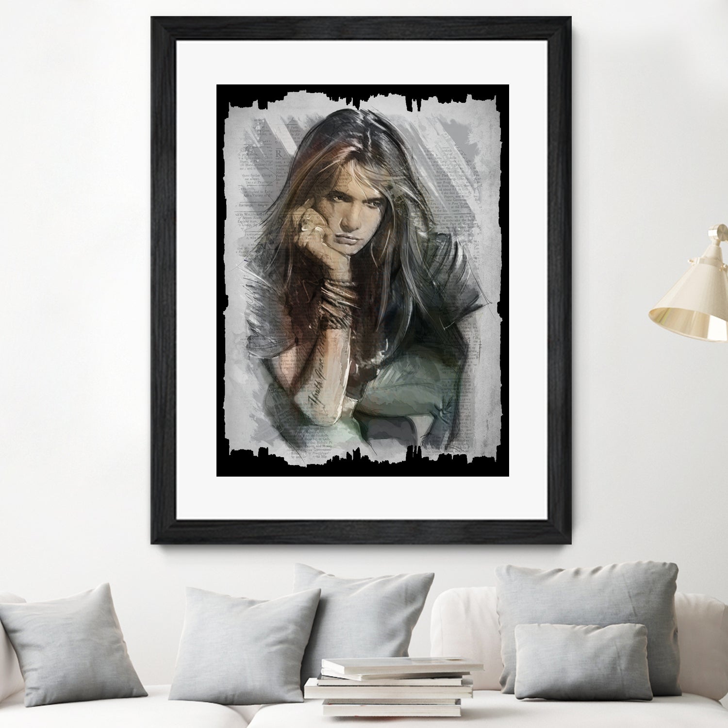 Sebastian Bach - Skid Row by Claudio Tosi on GIANT ART - blue digital painting