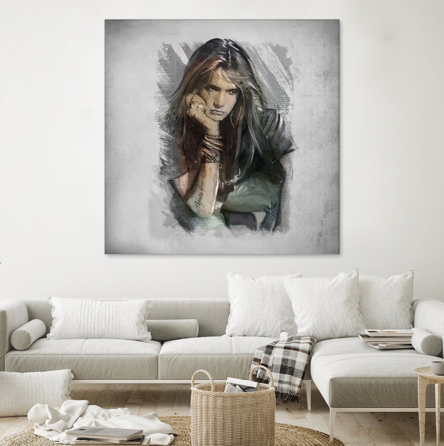 Sebastian Bach - Skid Row by Claudio Tosi on GIANT ART - blue digital painting