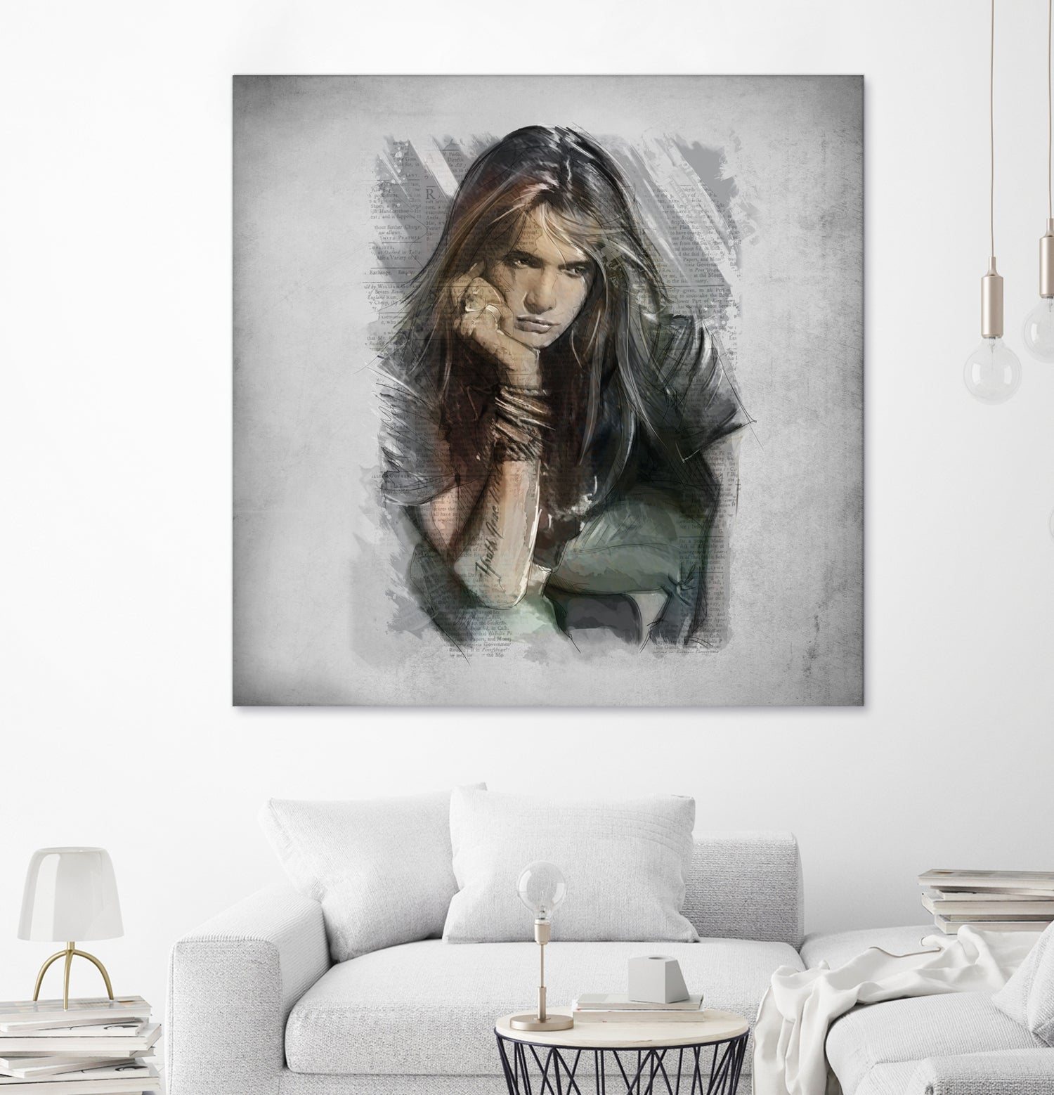 Sebastian Bach - Skid Row by Claudio Tosi on GIANT ART - blue digital painting