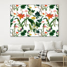 vintage floral  white by susana costa on GIANT ART - yellow photo manipulation