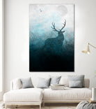 Space Stag Silhouette by Frank Donato on GIANT ART - white digital painting