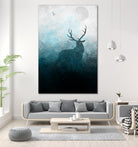 Space Stag Silhouette by Frank Donato on GIANT ART - white digital painting