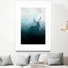 Space Stag Silhouette by Frank Donato on GIANT ART - white digital painting