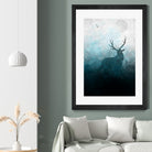 Space Stag Silhouette by Frank Donato on GIANT ART - white digital painting