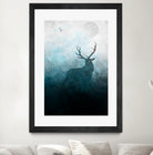 Space Stag Silhouette by Frank Donato on GIANT ART - white digital painting