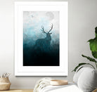 Space Stag Silhouette by Frank Donato on GIANT ART - white digital painting