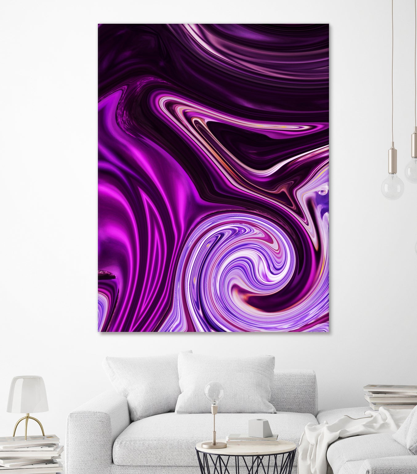 abstract waves by Haris Kavalla on GIANT ART - fuchsia photo illustration