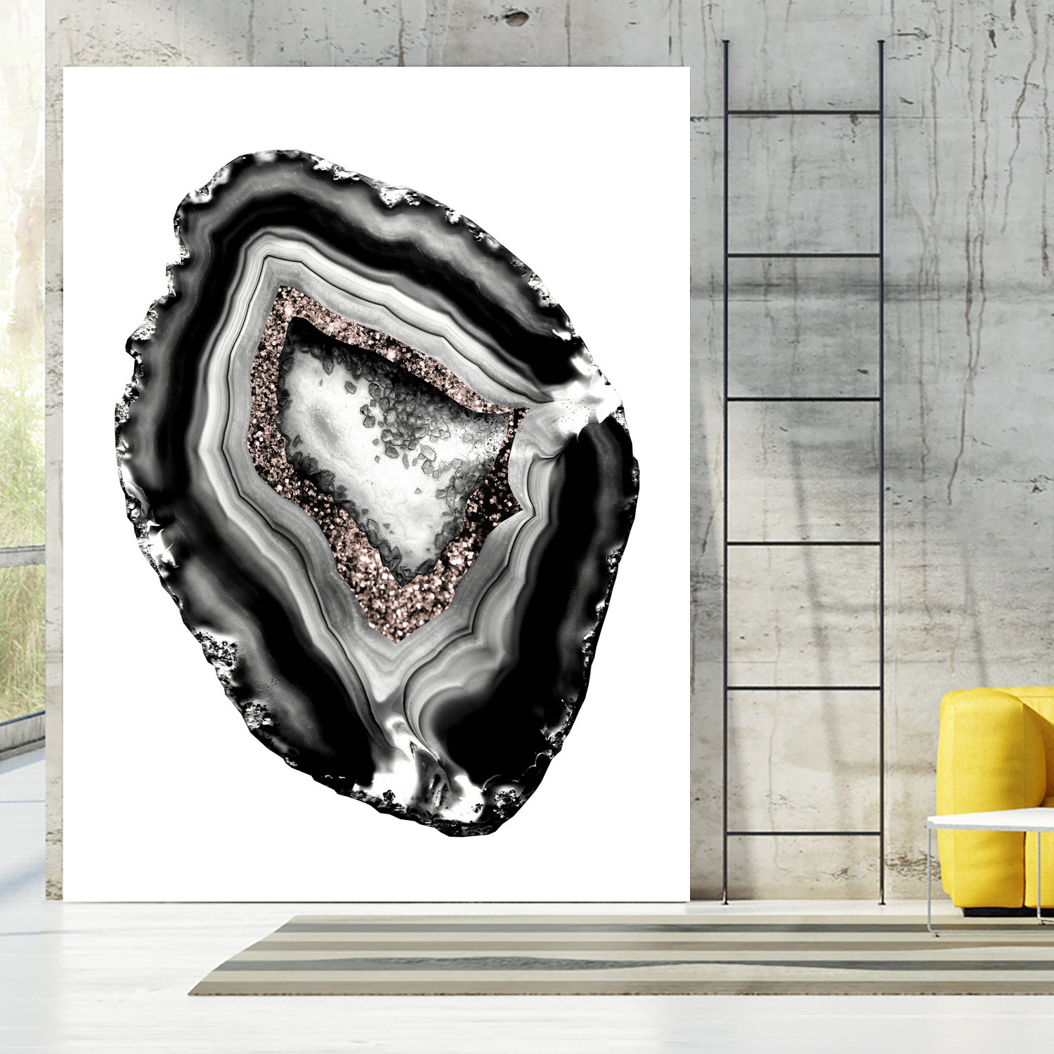 Agate Rose Gold Glitter Glam #1 #gem #decor #art by Anita & Bella Jantz on GIANT ART - gray photo illustration