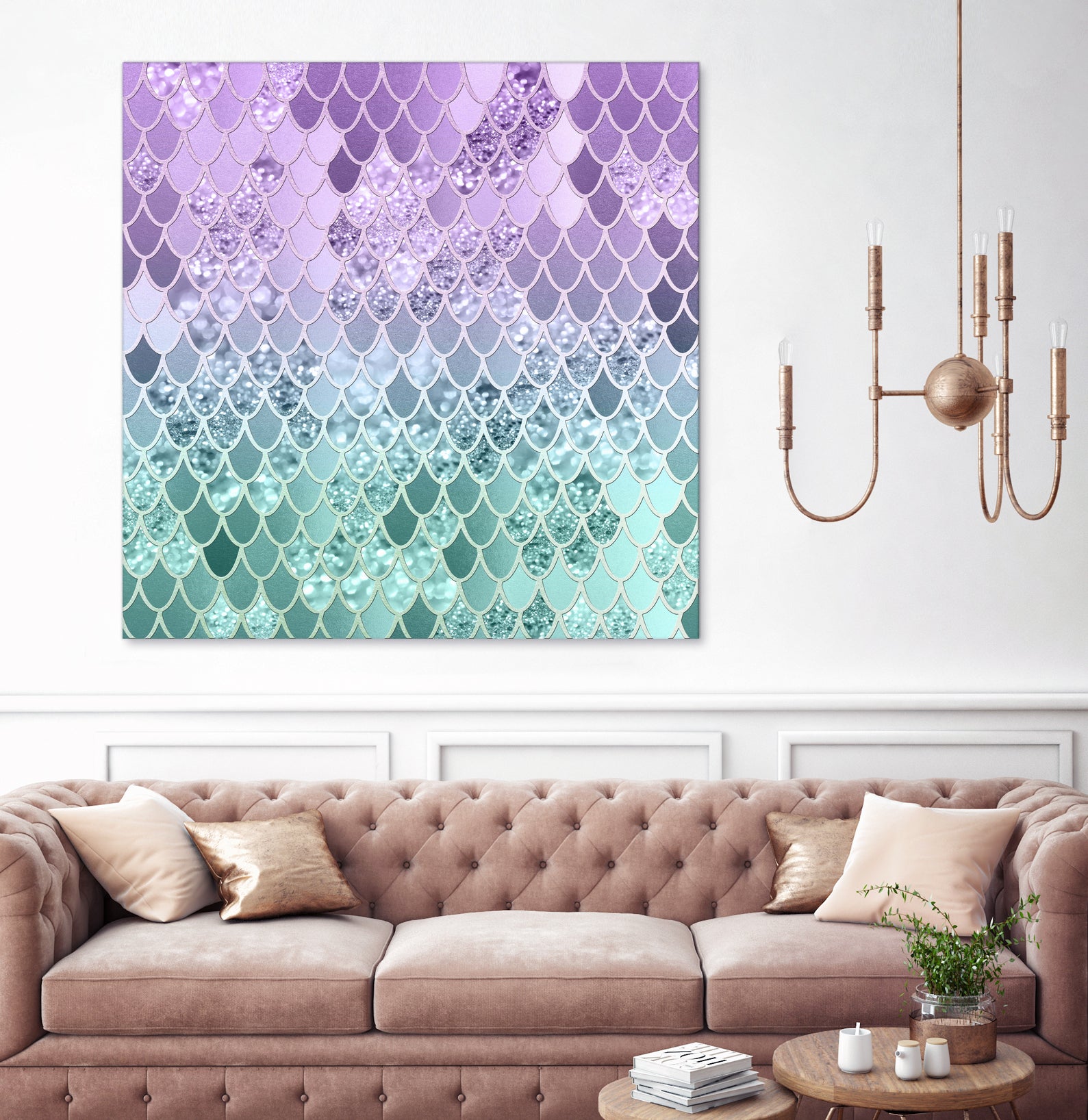 Mermaid Glitter Scales #1 #shiny #decor #art by Anita & Bella Jantz on GIANT ART - fuchsia photo illustration