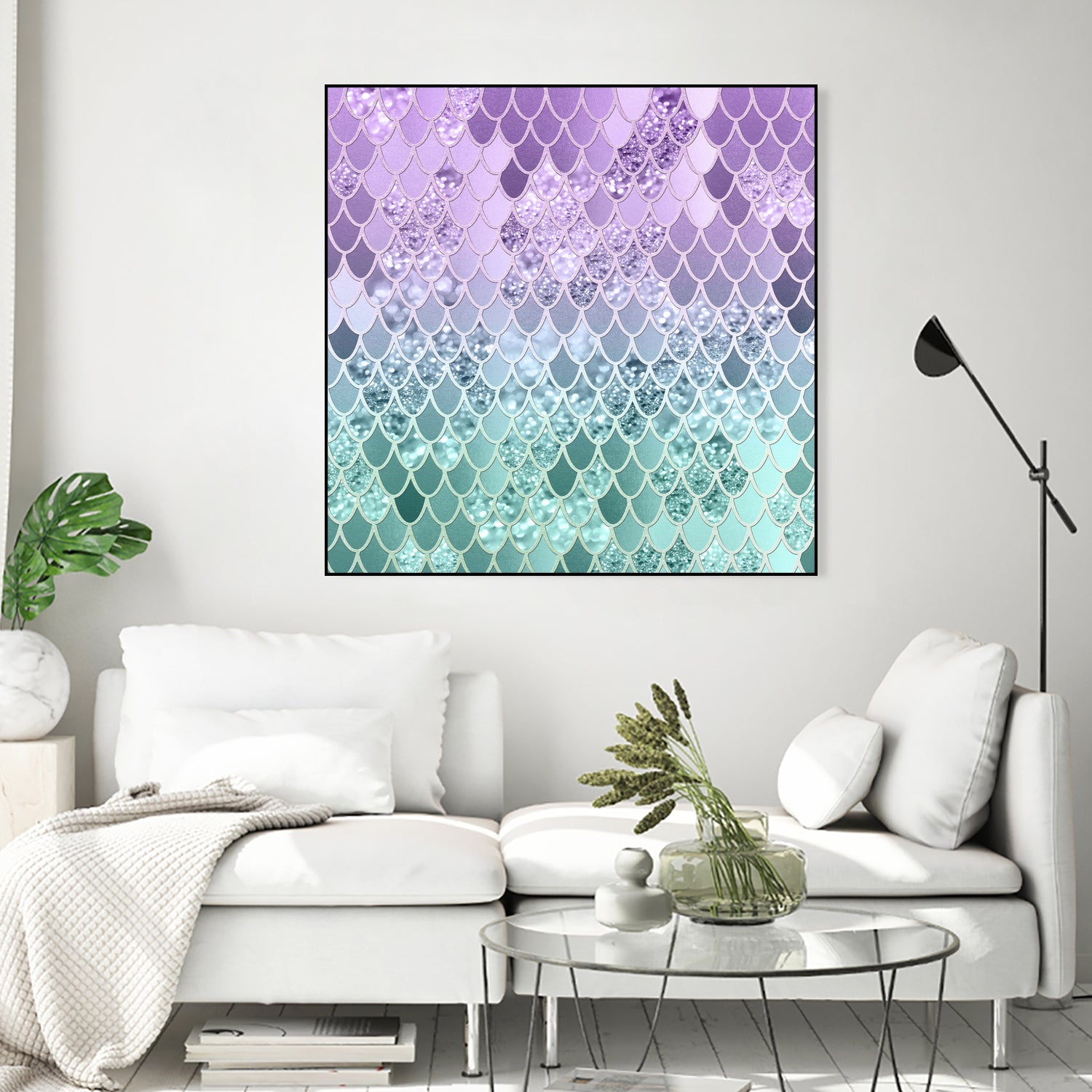 Mermaid Glitter Scales #1 #shiny #decor #art by Anita & Bella Jantz on GIANT ART - fuchsia photo illustration