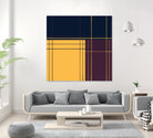 Abstract graphic I Dark blue Purple Yellow by Blerta Karahoda on GIANT ART - yellow digital drawing