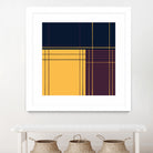 Abstract graphic I Dark blue Purple Yellow by Blerta Karahoda on GIANT ART - yellow digital drawing