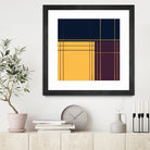 Abstract graphic I Dark blue Purple Yellow by Blerta Karahoda on GIANT ART - yellow digital drawing