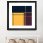 Abstract graphic I Dark blue Purple Yellow by Blerta Karahoda on GIANT ART - yellow digital drawing