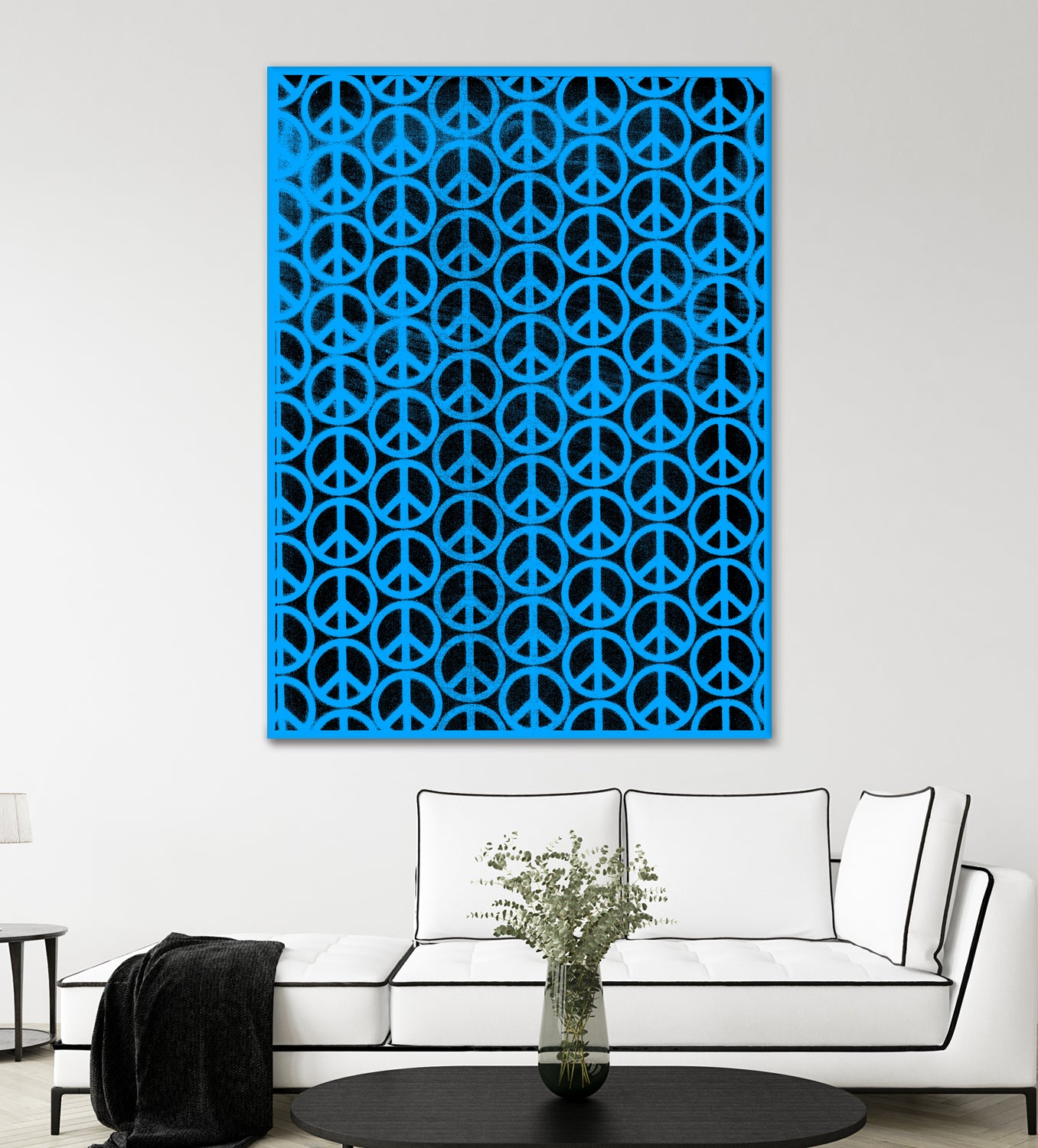 Peace Sign by OTIS PORRITT on GIANT ART - blue digital painting