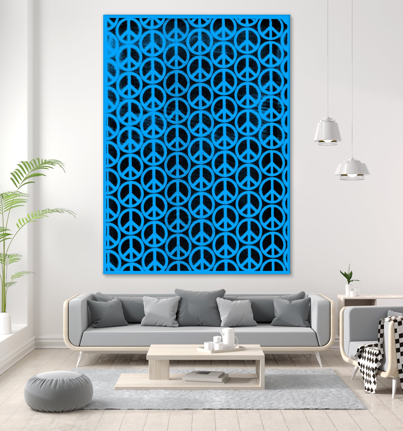 Peace Sign by OTIS PORRITT on GIANT ART - blue digital painting