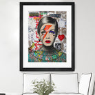 Twiggy street art by Ana Paula Hoppe on GIANT ART - red photo illustration