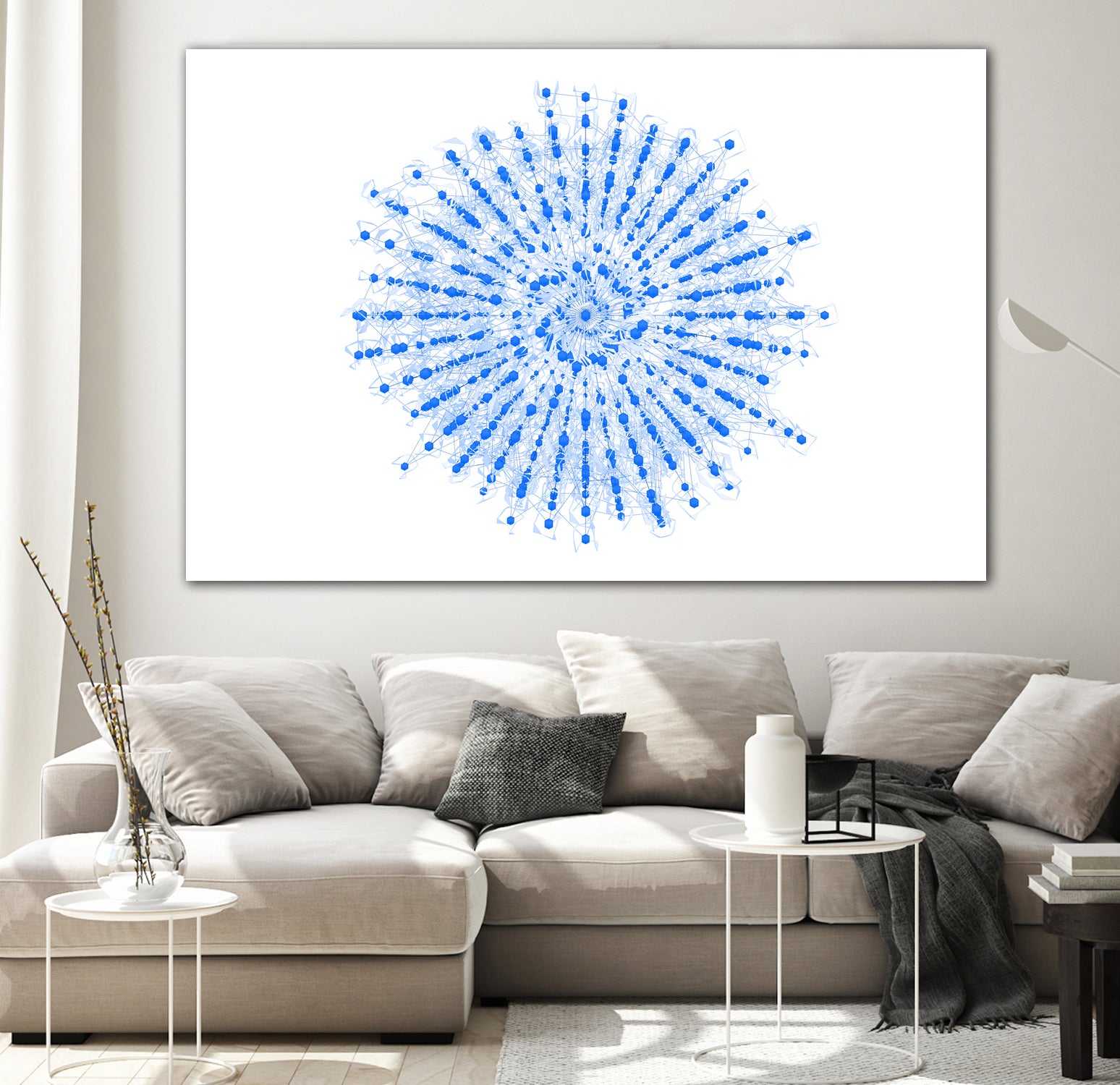 Superposition 2 by Marco Bagni on GIANT ART - blue digital drawing