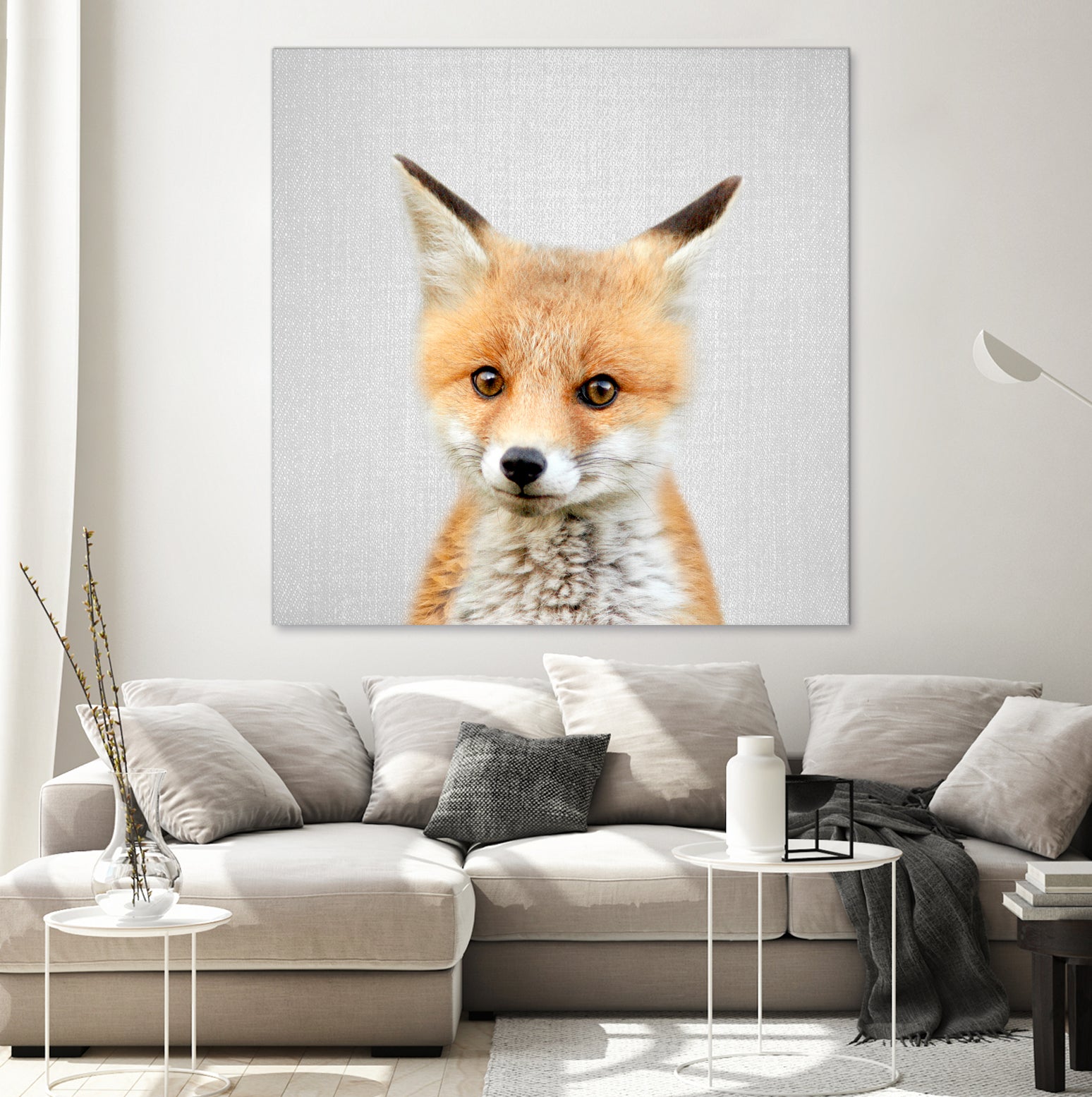 Baby Fox - Colorful by Gal Pittel on GIANT ART - orange photo illustration