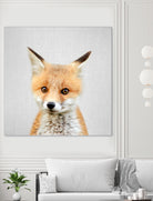 Baby Fox - Colorful by Gal Pittel on GIANT ART - orange photo illustration