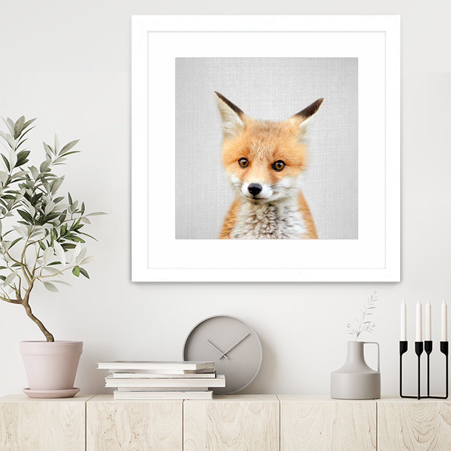 Baby Fox - Colorful by Gal Pittel on GIANT ART - orange photo illustration