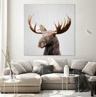 Moose - Colorful by Gal Pittel on GIANT ART - brown photo illustration