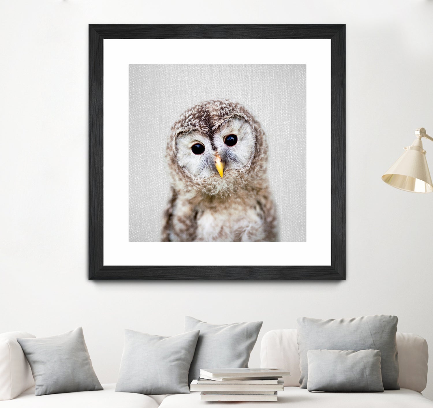 Baby Owl - Colorful by Gal Pittel on GIANT ART - brown digital painting