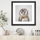 Baby Owl - Colorful by Gal Pittel on GIANT ART - brown digital painting