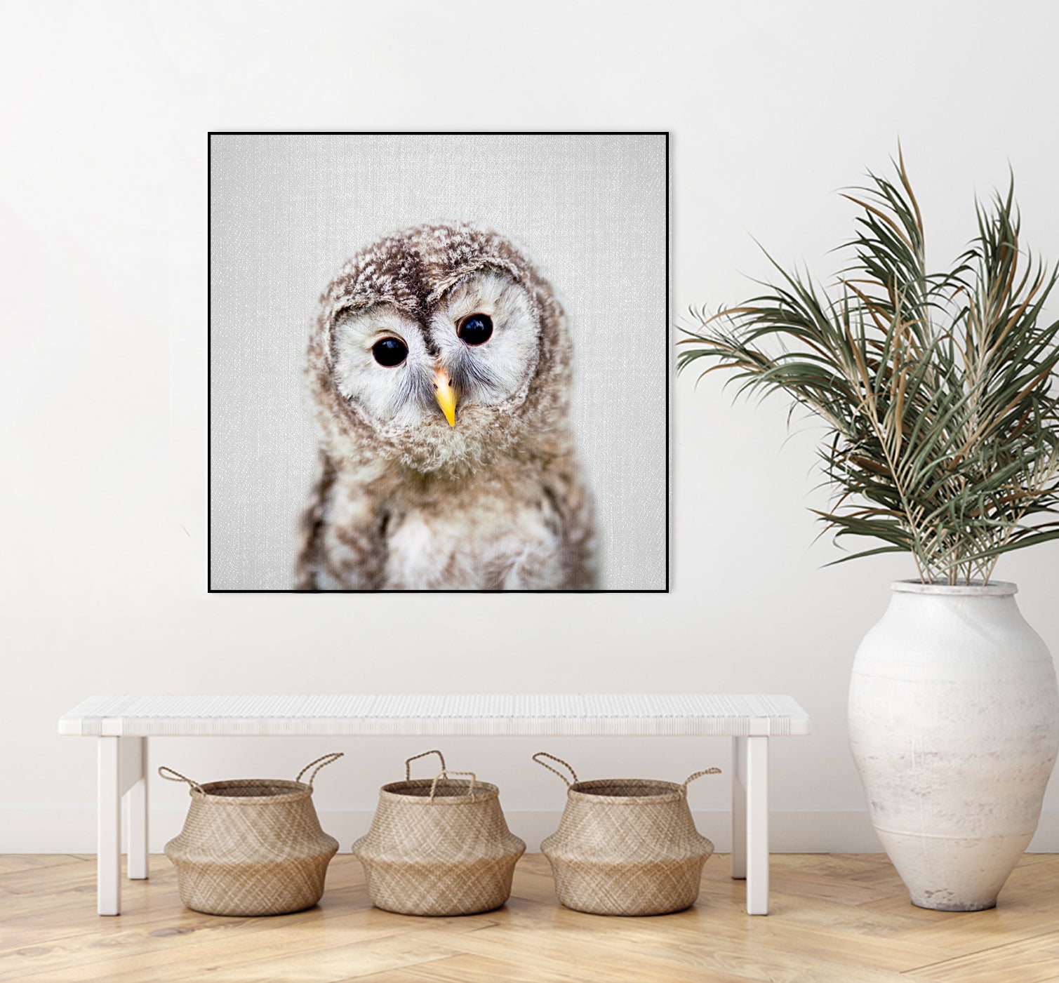 Baby Owl - Colorful by Gal Pittel on GIANT ART - brown digital painting