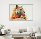 TIGER-THE-HUNTER by VICTOR ABARCA on GIANT ART - green mixed media