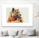 TIGER-THE-HUNTER by VICTOR ABARCA on GIANT ART - green mixed media