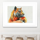 TIGER-THE-HUNTER by VICTOR ABARCA on GIANT ART - green mixed media