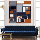 Navy & Rust Mid Century by Blerta Karahoda on GIANT ART - blue digital drawing