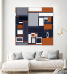 Navy & Rust Mid Century by Blerta Karahoda on GIANT ART - blue digital drawing