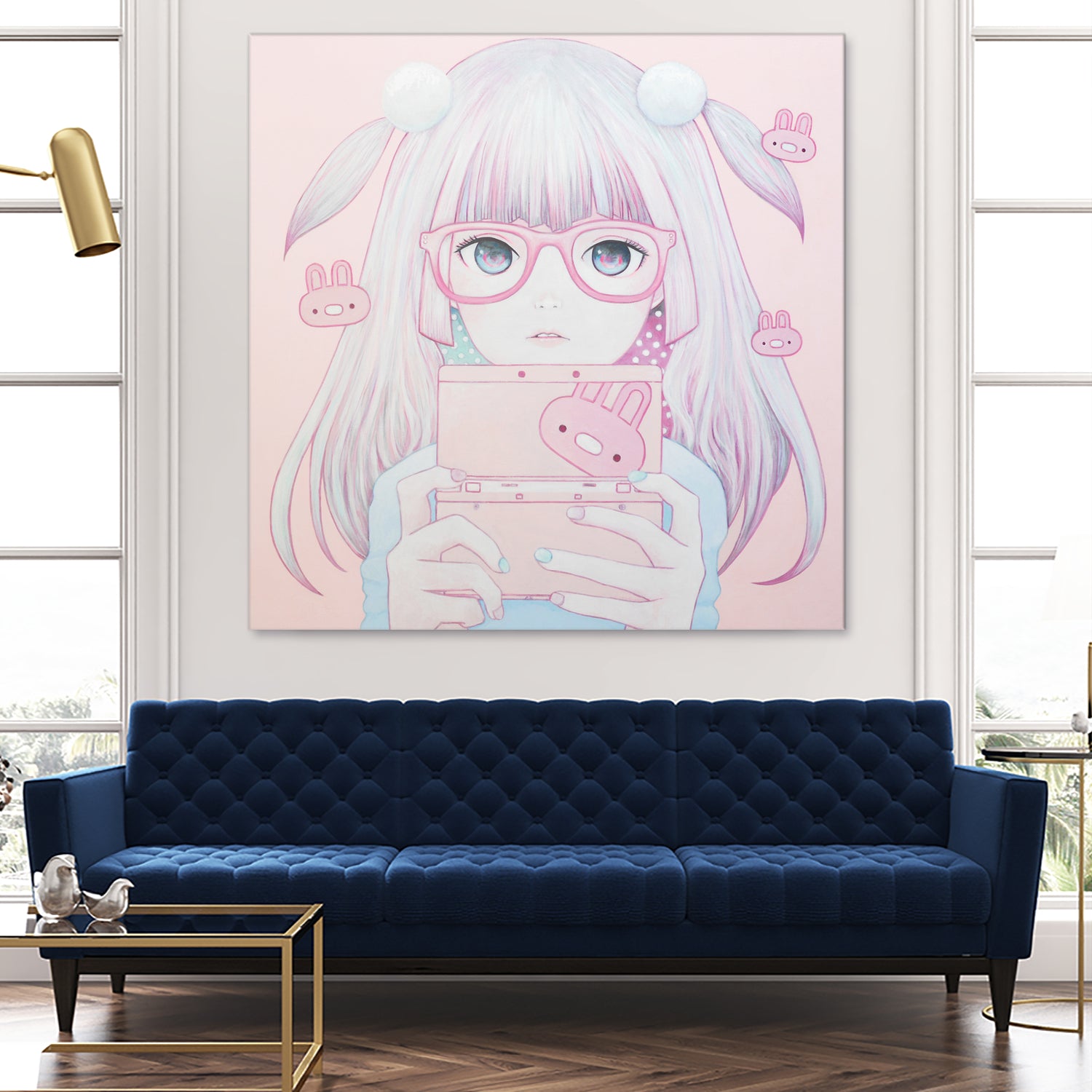 Gamer Girl 4 by Kaoru Hasegawa on GIANT ART - pink mixed media