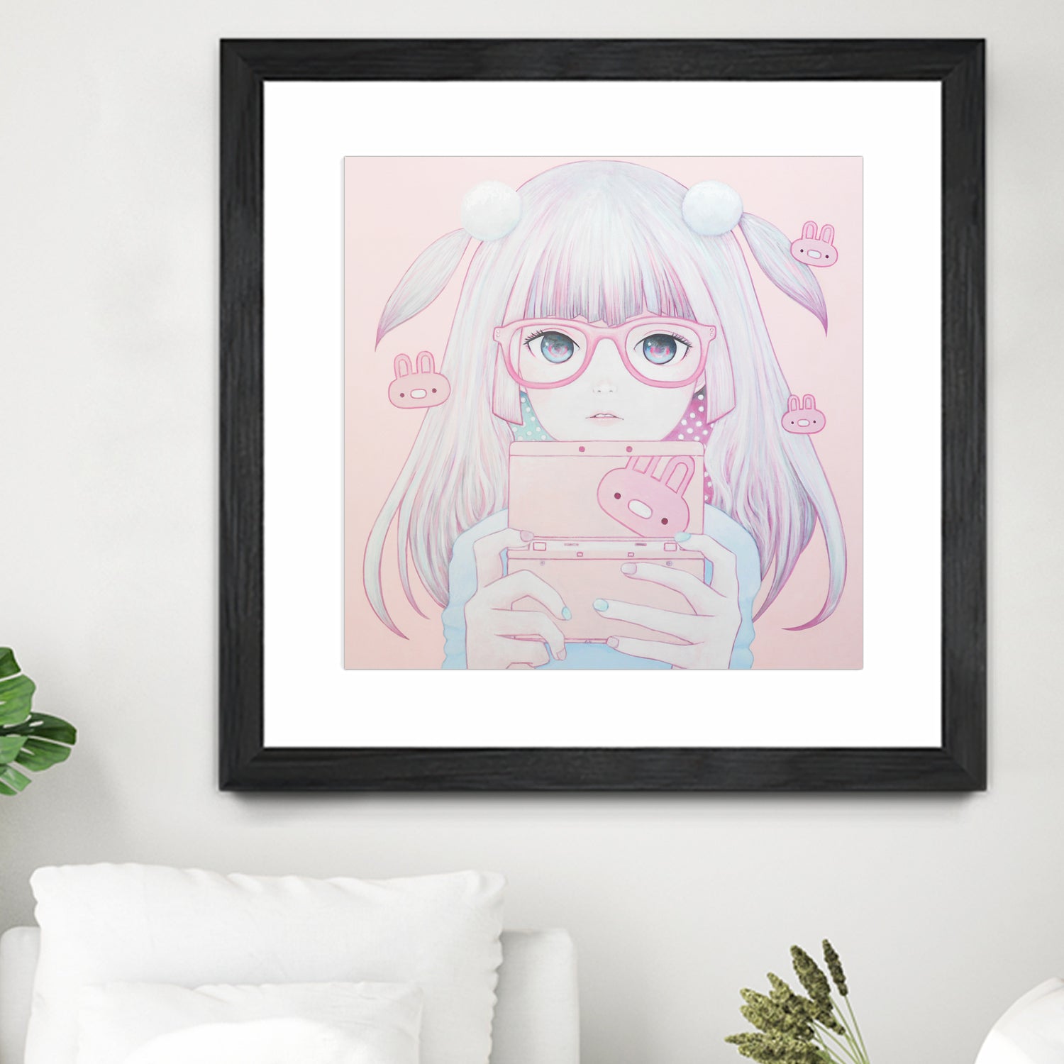 Gamer Girl 4 by Kaoru Hasegawa on GIANT ART - pink mixed media