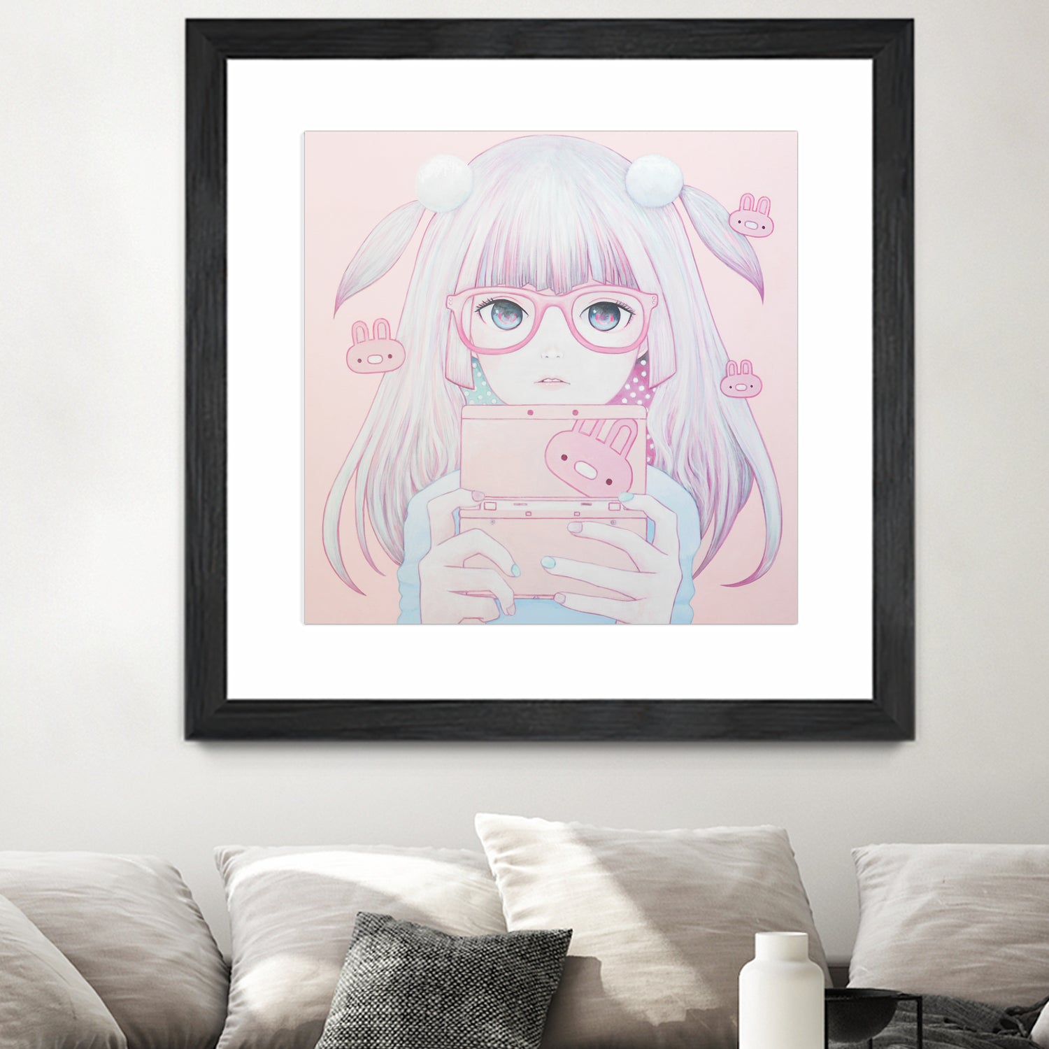 Gamer Girl 4 by Kaoru Hasegawa on GIANT ART - pink mixed media