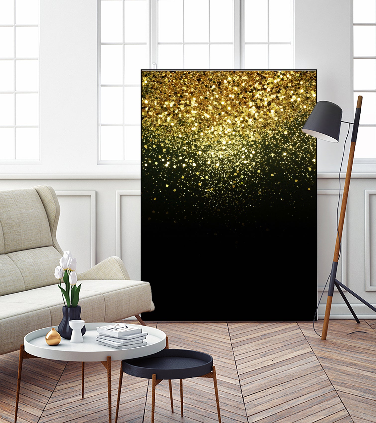 Sparkling Gold Glitter Glam #1 #shiny #decor #art by Anita & Bella Jantz on GIANT ART - yellow photo manipulation