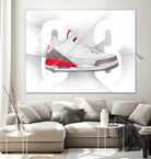 Air Jordan 03s by Francesco Scura on GIANT ART - red digital painting