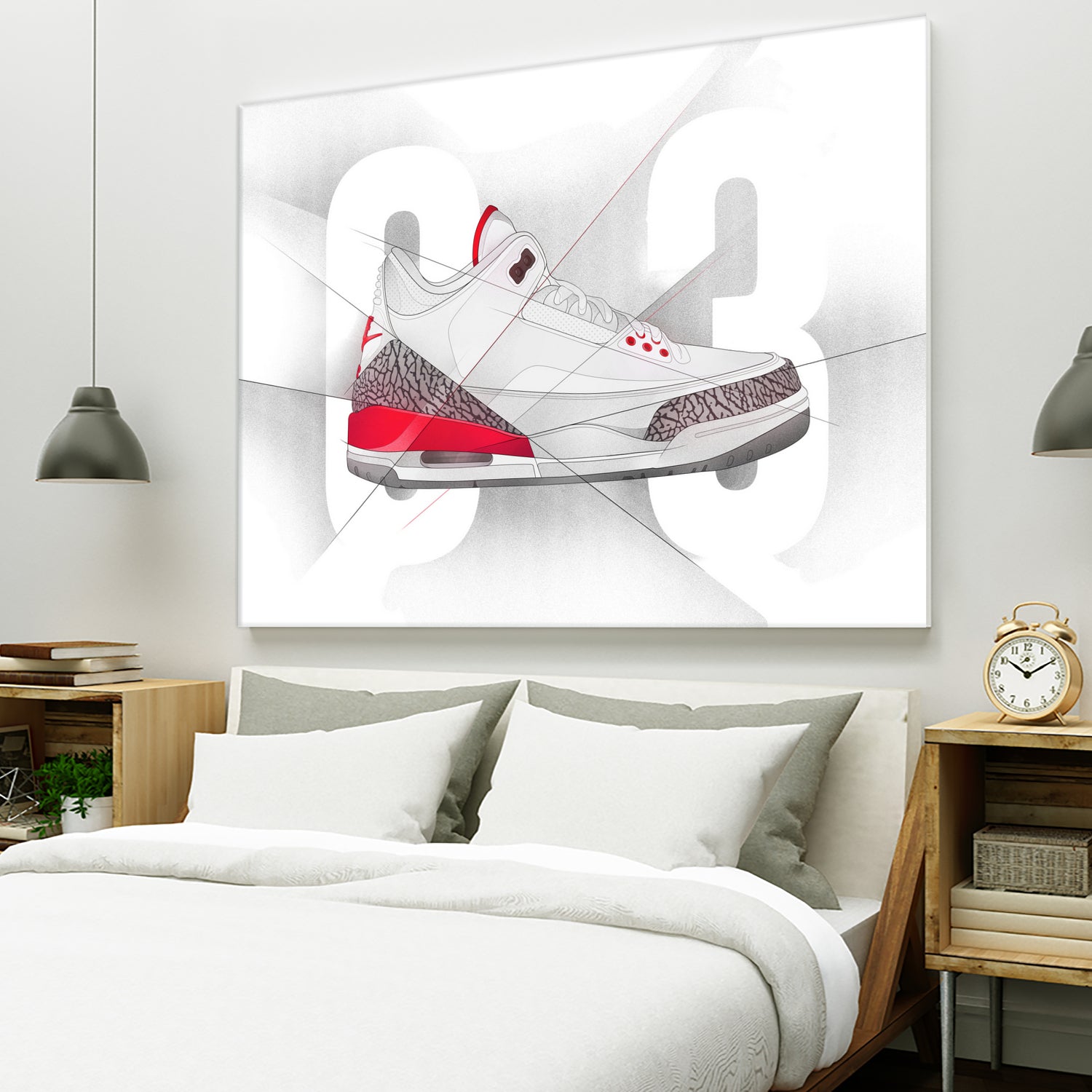 Air Jordan 03s by Francesco Scura on GIANT ART - red digital painting