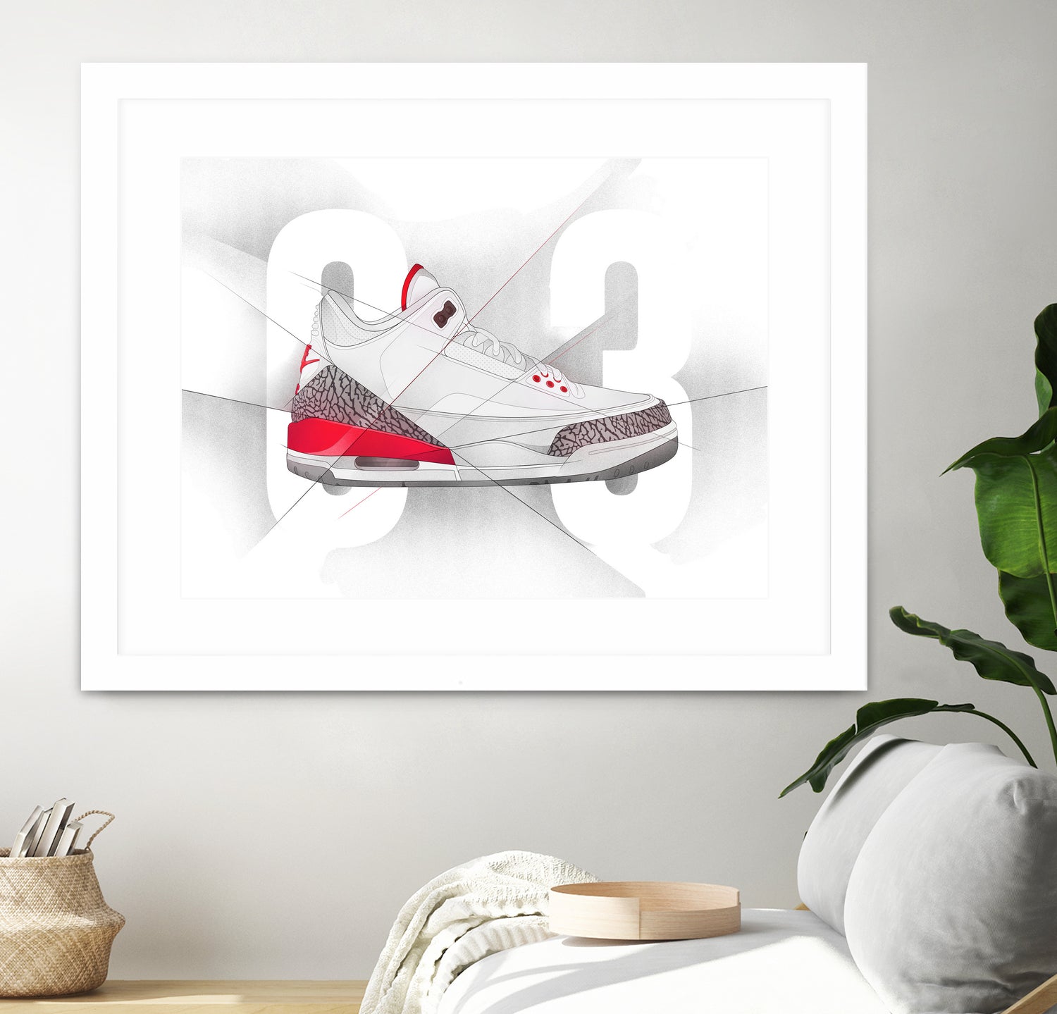 Air Jordan 03s by Francesco Scura on GIANT ART - red digital painting