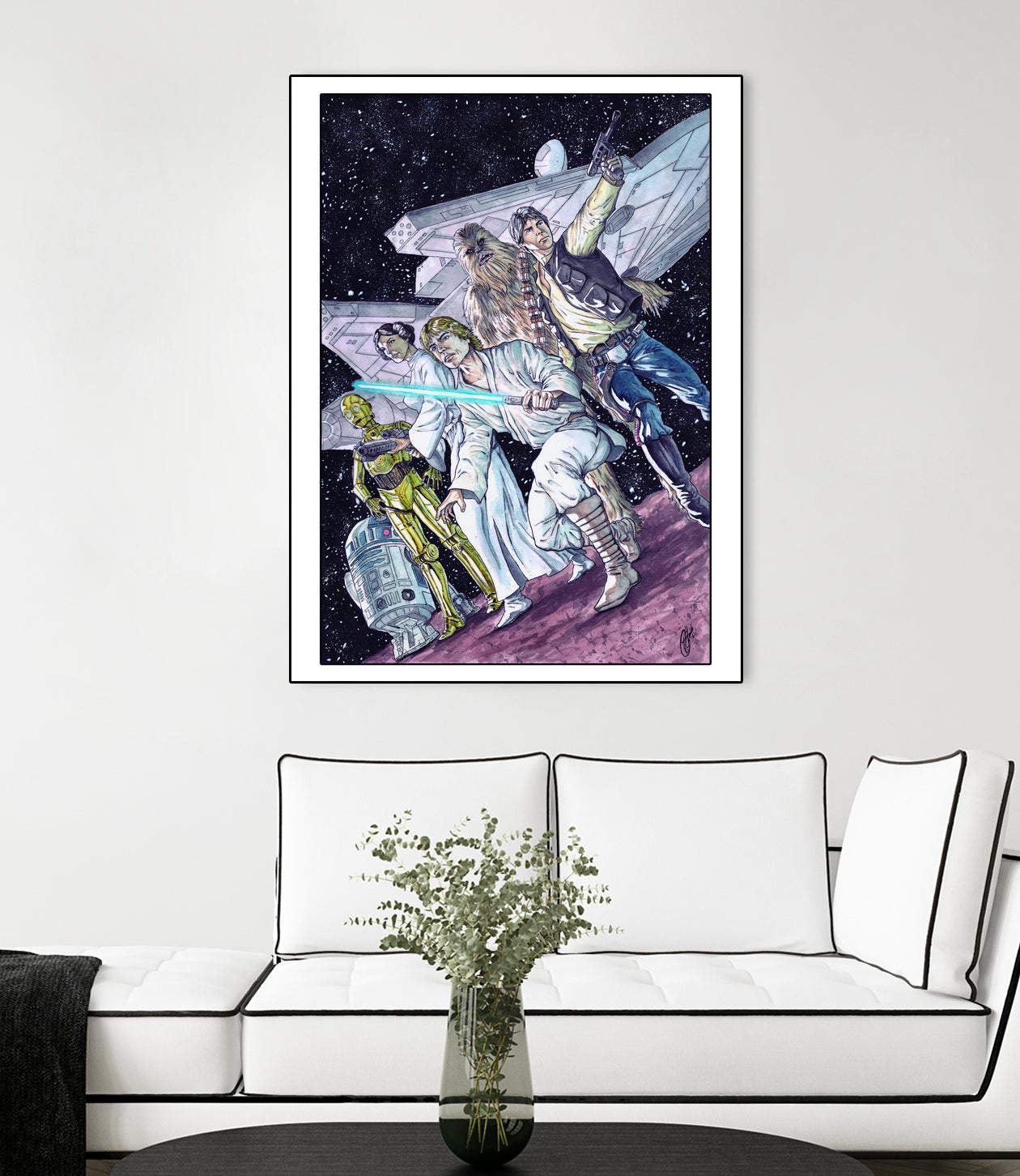 Star Wars by Carlos Eduardo Cunha on GIANT ART - black mixed media