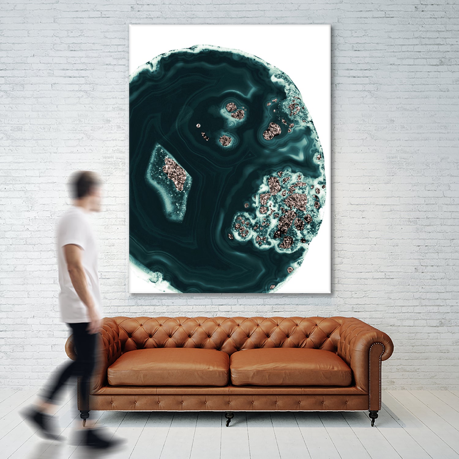 Malachite with Rose Gold Glitter #1 #shiny #gem #decor #art by Anita & Bella Jantz on GIANT ART - green photo illustration