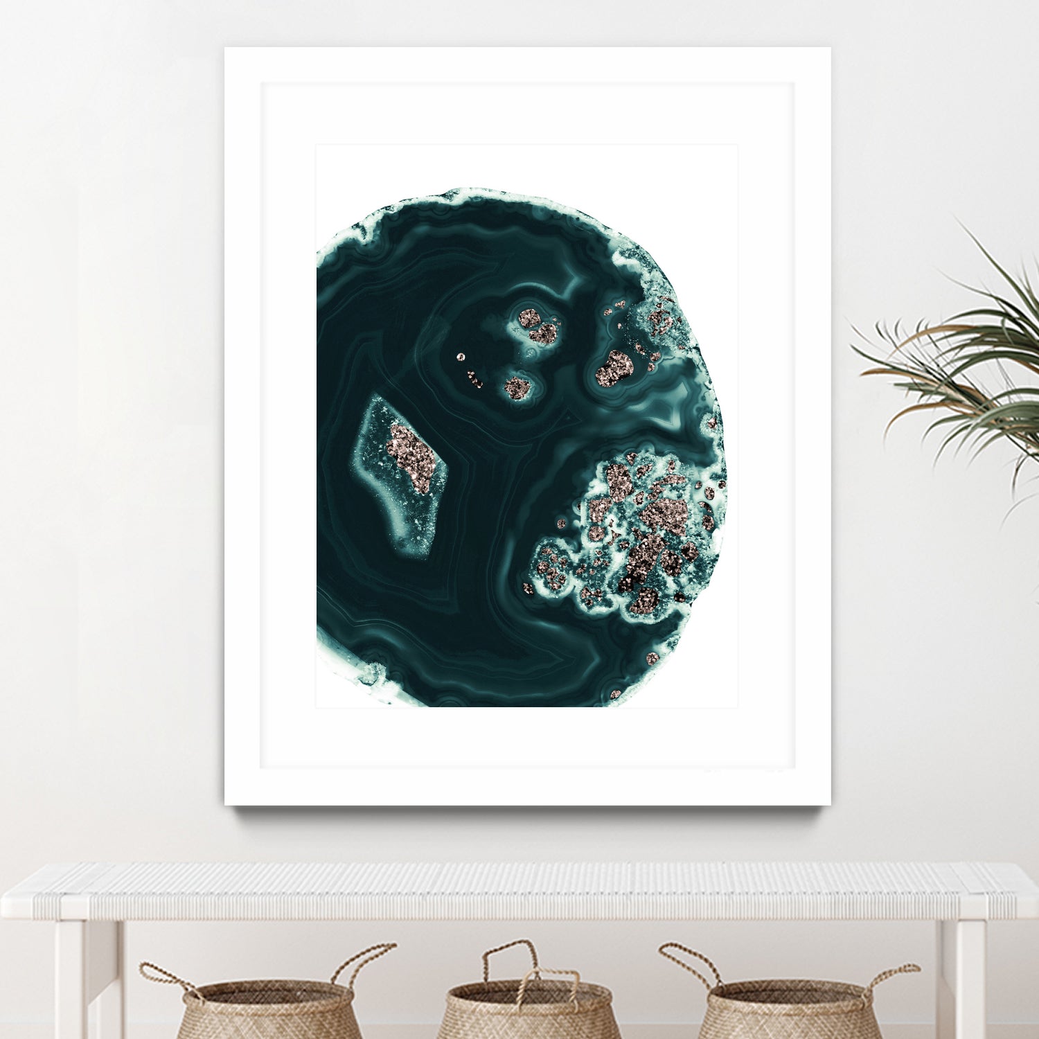 Malachite with Rose Gold Glitter #1 #shiny #gem #decor #art by Anita & Bella Jantz on GIANT ART - green photo illustration