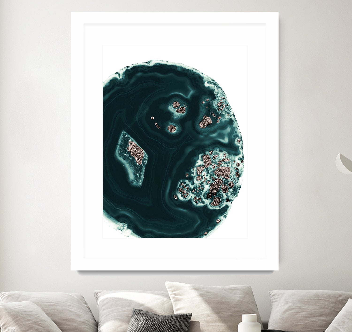 Malachite with Rose Gold Glitter #1 #shiny #gem #decor #art by Anita & Bella Jantz on GIANT ART - green photo illustration