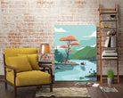 Fall is here by Roland Bánrévi on GIANT ART - blue vector illustration
