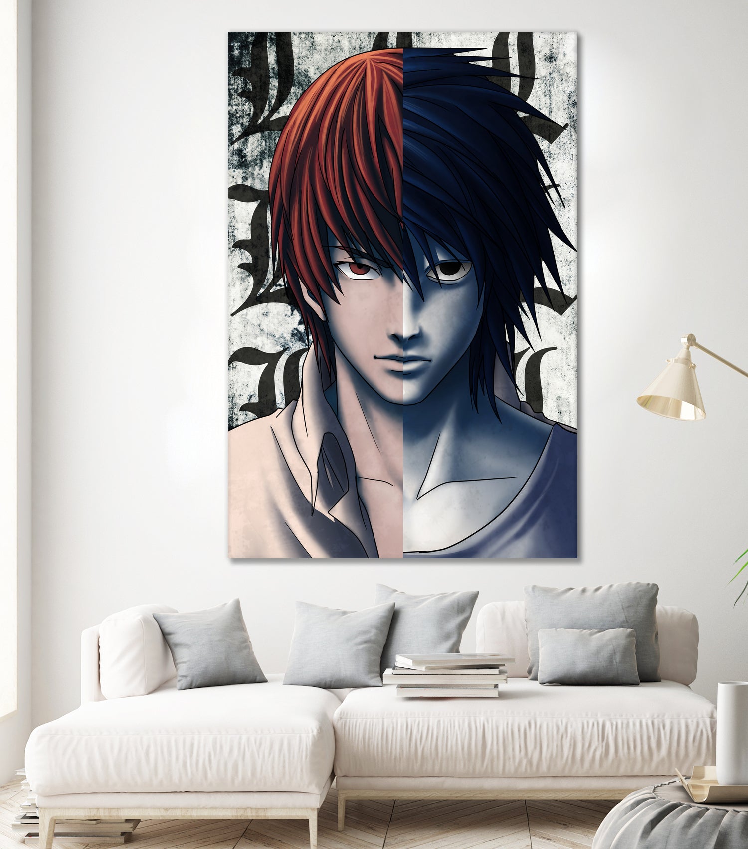 DEATHNOTE L and light by MCAshe 24 on GIANT ART - gray digital painting