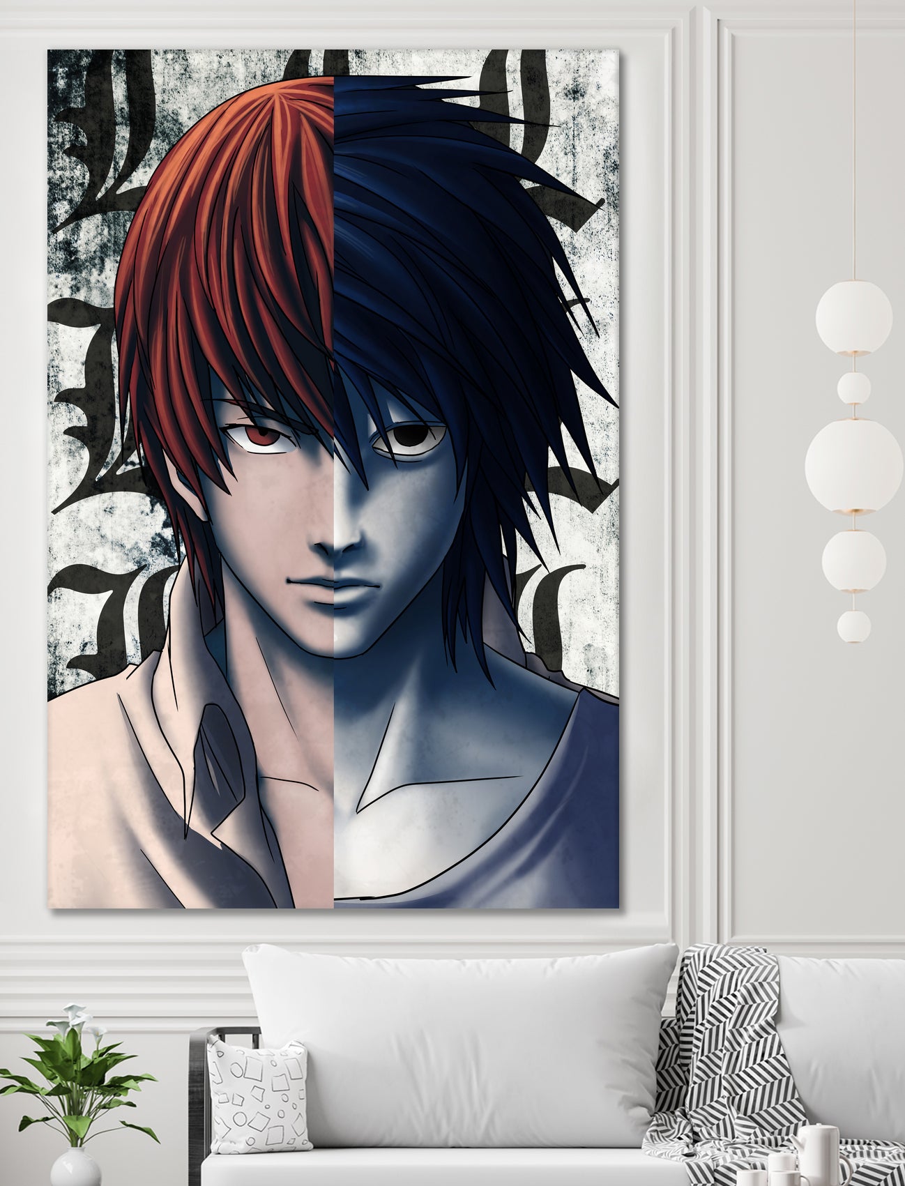 DEATHNOTE L and light by MCAshe 24 on GIANT ART - gray digital painting