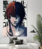 DEATHNOTE L and light by MCAshe 24 on GIANT ART - gray digital painting